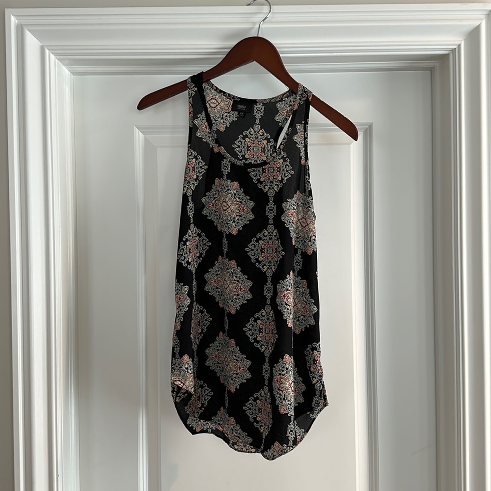 Mossimo Silky Racerback Printed Tank - Size XS - Picture 5 of 5